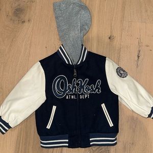 Oshkosh “letterman” jacket. Boys size 2 T